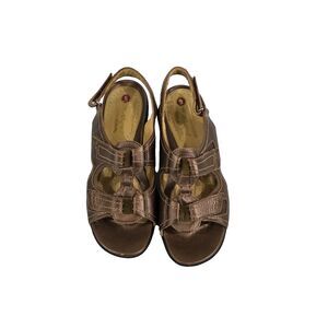 Clarks Unstructured Golden Metallic Sandals sz 7M